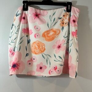 Princess Polly Floral Mini Skirt Pink Orange Print Summer Cute Size US‎ 12